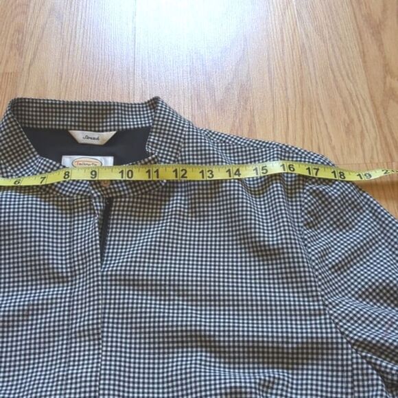 Talbots Petites Blazer Vintage Checkered Black White Coat Size Large - Picture 6 of 8
